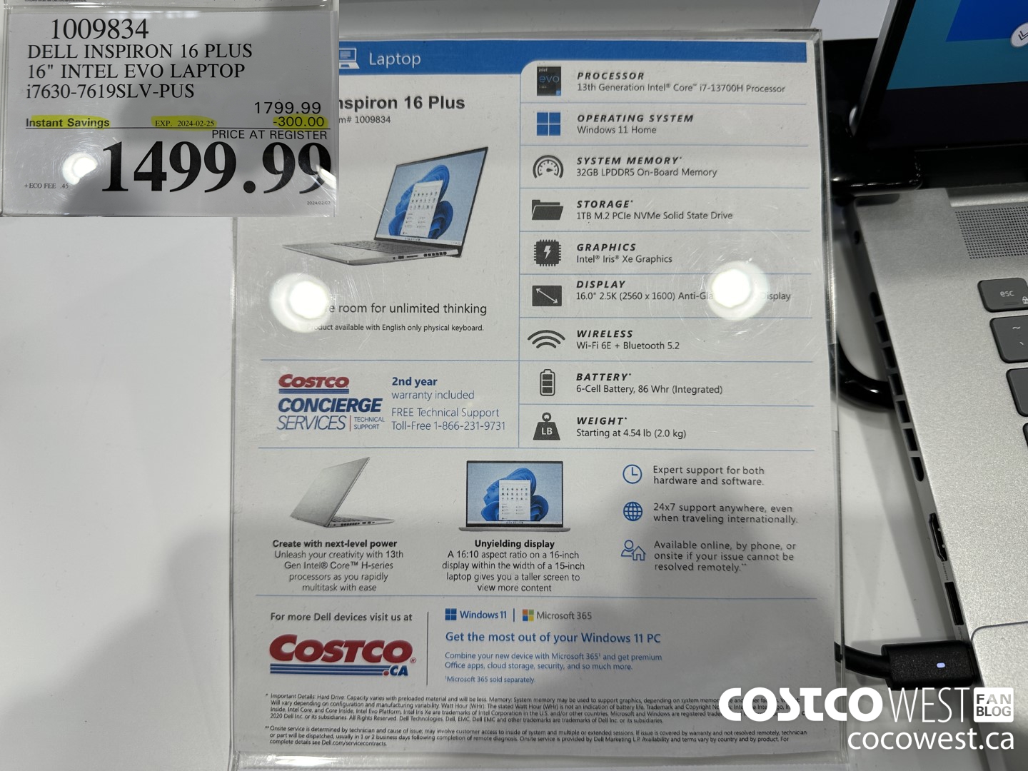 1009834 DELL INSPIRON 16 PLUS 16