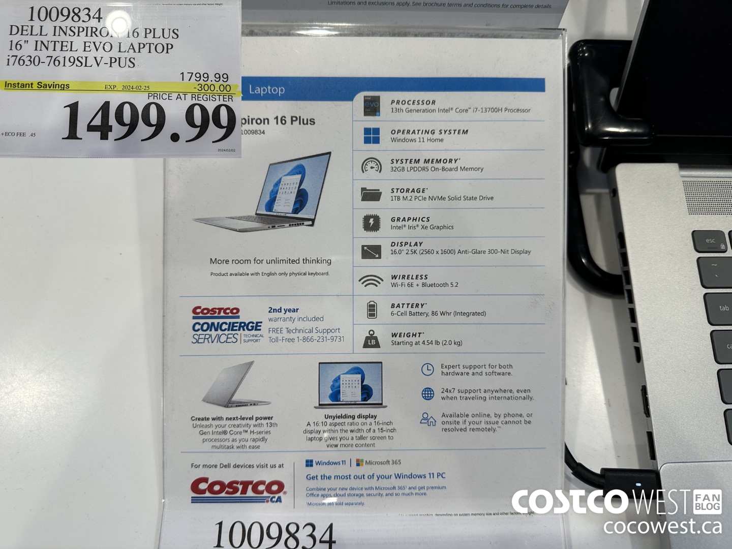 1009834 DELL INSPIRON 16 PLUS 16