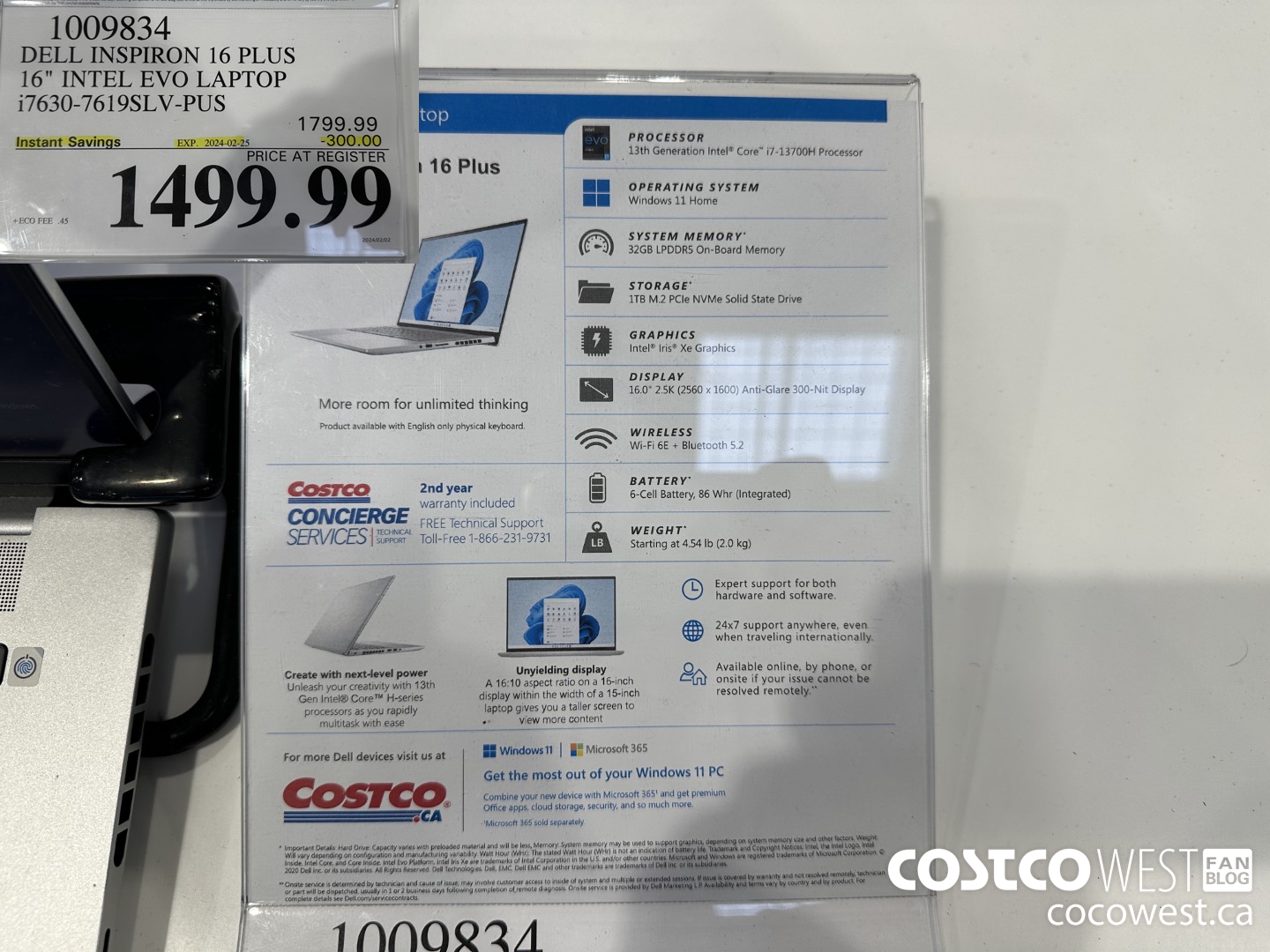 1009834 DELL INSPIRON 16 PLUS 16