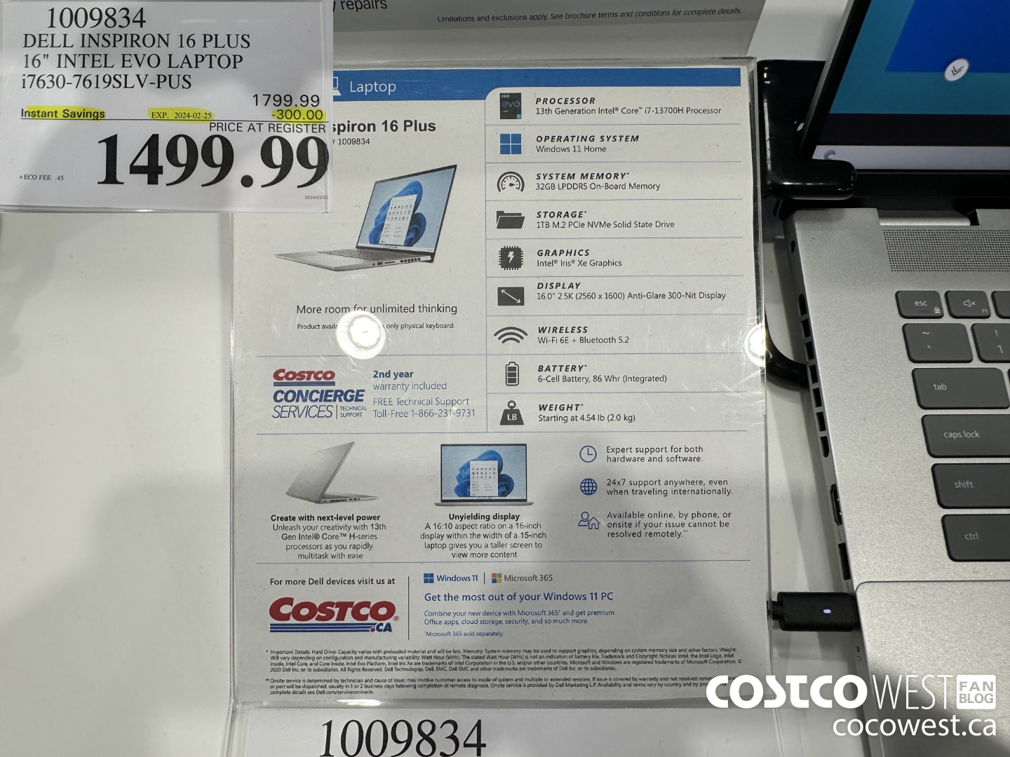 1009834 DELL INSPIRON 16 PLUS 16