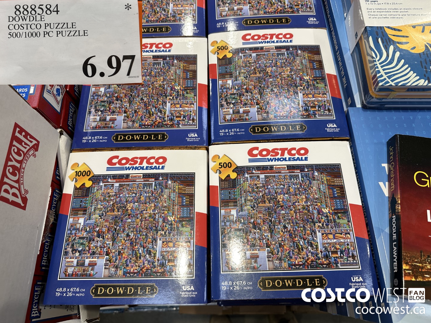 888584 DOWDLE COSTCO PUZZLE 500/1000 PC PUZZLE $6.97