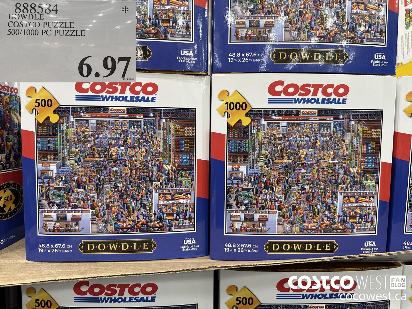 888584 DOWDLE COSTCO PUZZLE 500/1000 PC PUZZLE $6.97