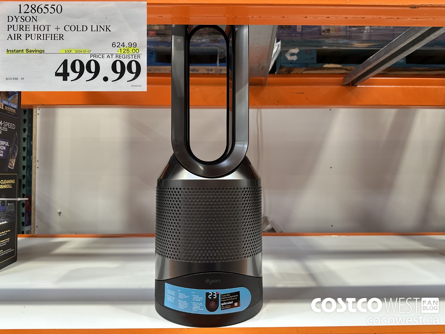 1286550 DYSON PURE HOT + COLD LINK AIR PURIFIER ($125.00 INSTANT SAVINGS EXPIRES ON 2024-03-07) $499.99