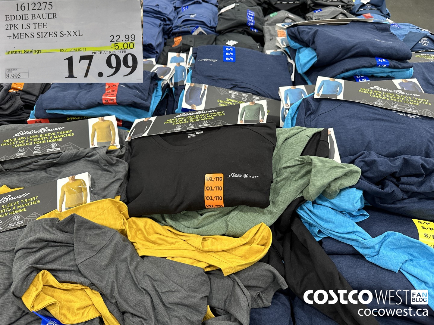 1612275 EDDIE BAUER 2PK LS TEE MENS SIZES S-XXL ($5.00 INSTANT SAVINGS EXPIRES ON 2024-02-11) $17.99