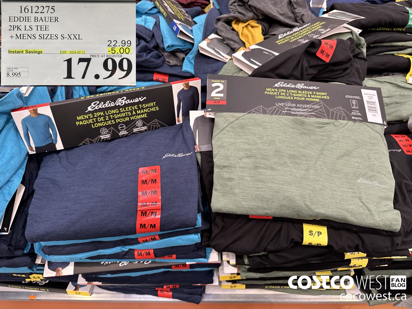 1612275 EDDIE BAUER 2PK LS TEE MENS SIZES S-XXL ($5.00 INSTANT SAVINGS EXPIRES ON 2024-02-11) $17.99