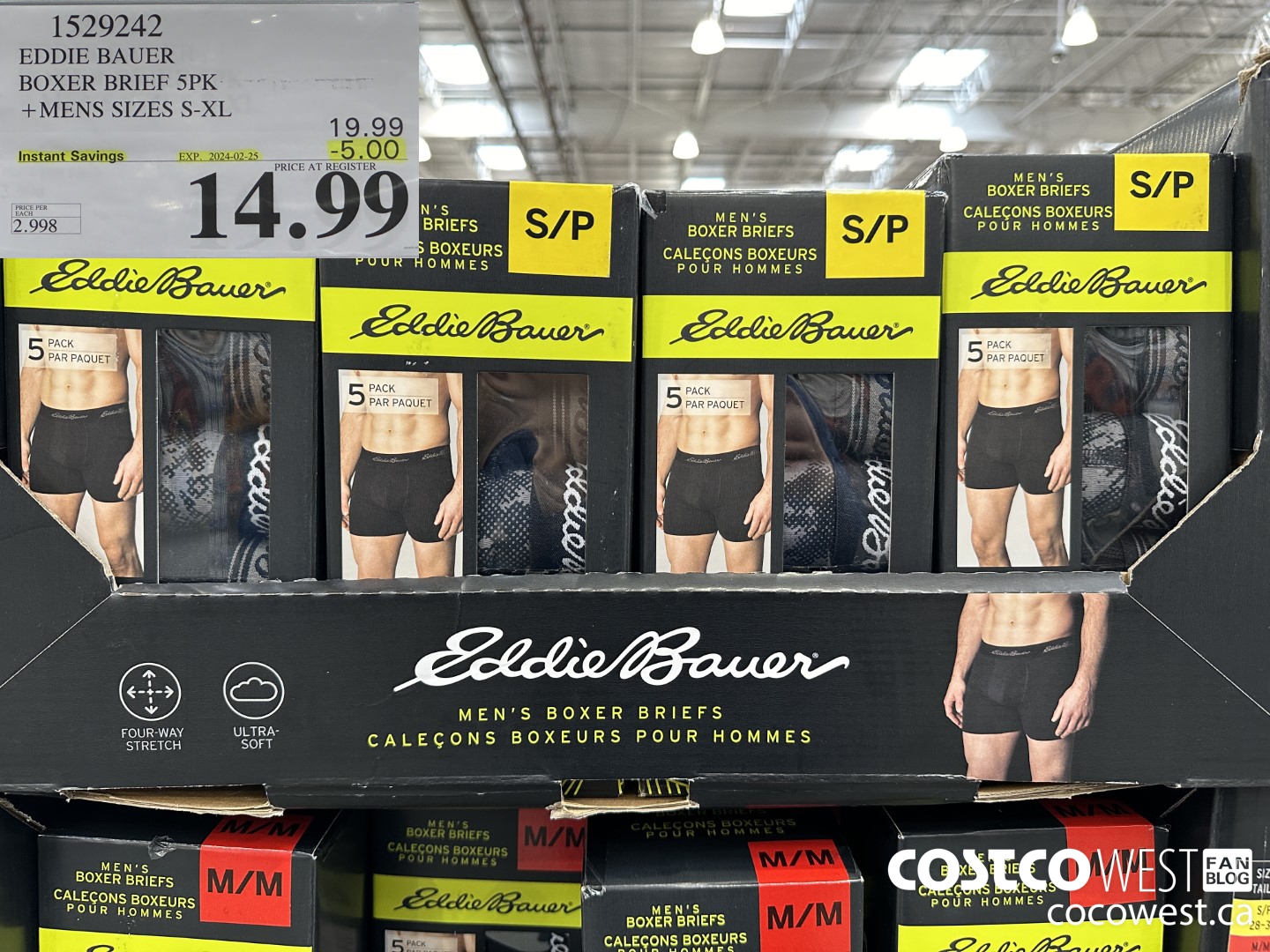 1529242 EDDIE BAUER BOXER 5PK MENS SIZES S-XL ($5.00 INSTANT SAVINGS EXPIRES ON 2024-02-25) $14.99