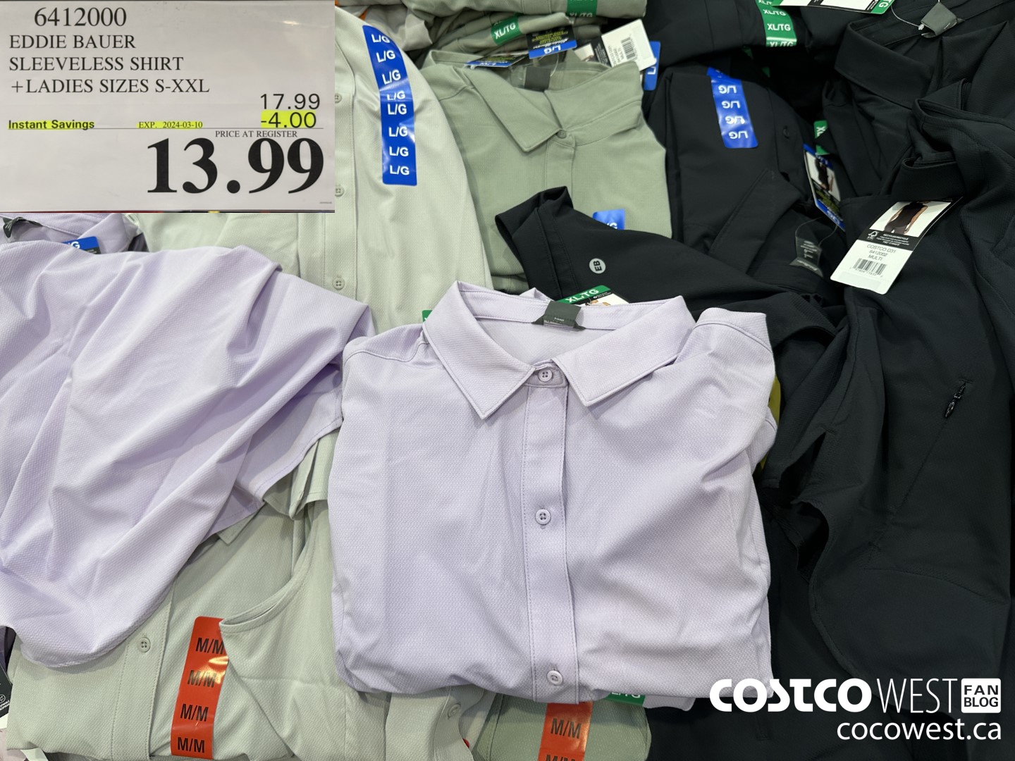 6412000 EDDIE BAUER SLEEVELESS SHIRT LADIES SIZES S-XXL ($4.00 INSTANT SAVINGS EXPIRES ON 2024-03-10) $13.99