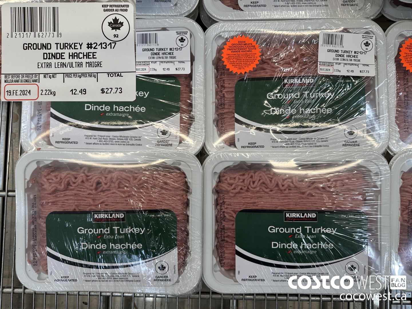 21317 EXTRA LEAN GROUND TURKEY $12.49