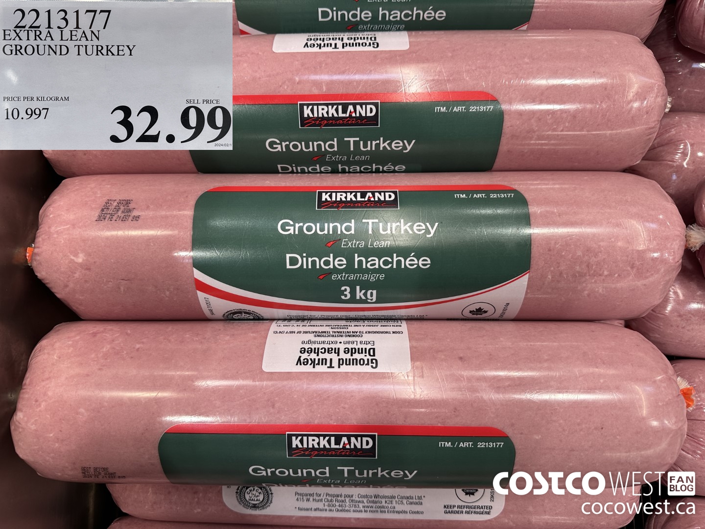 2213177 EXTRA LEAN GROUND TURKEY $32.99
