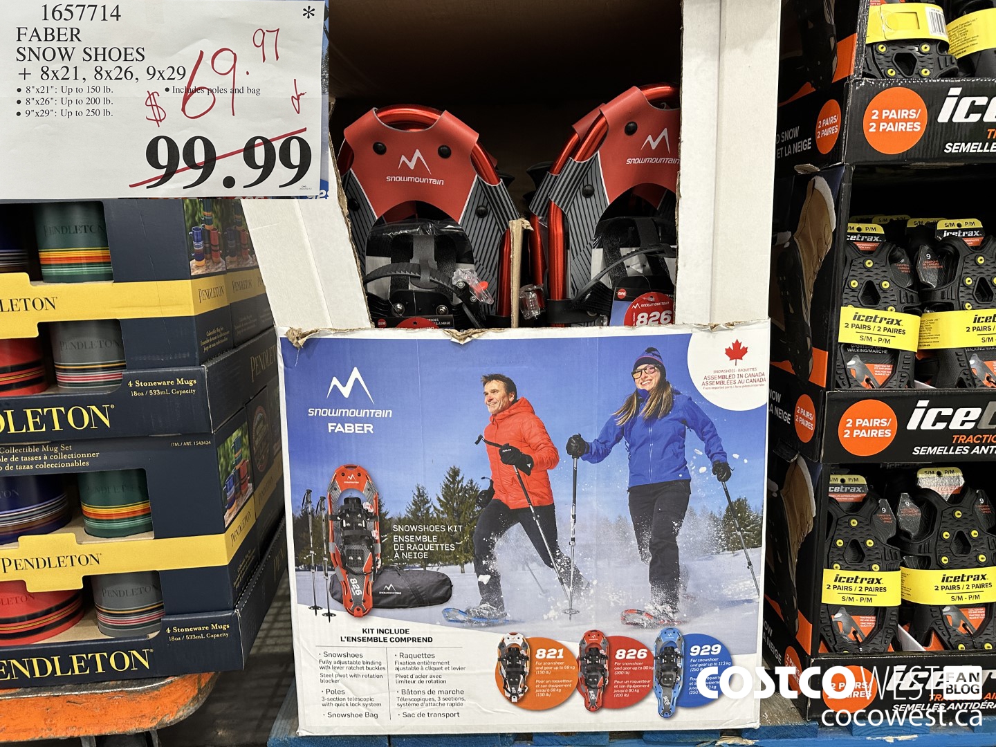 1657714 FABER SNOW SHOES 8X21, 8X26, 9X29 $69.97