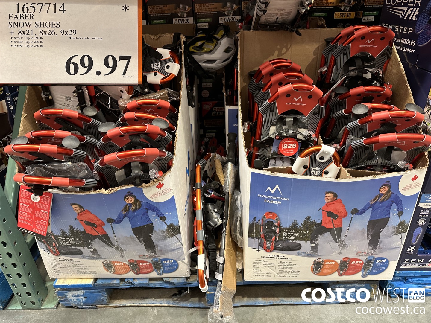 1657714 FABER SNOW SHOES 8X21, 8X26, 9X29 $69.97