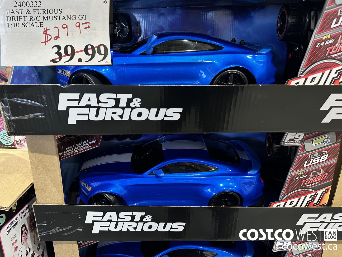 2400333 FAST & FURIOUS DRIFT R/C MUSTANG GT 1:10 SCALE $29.97