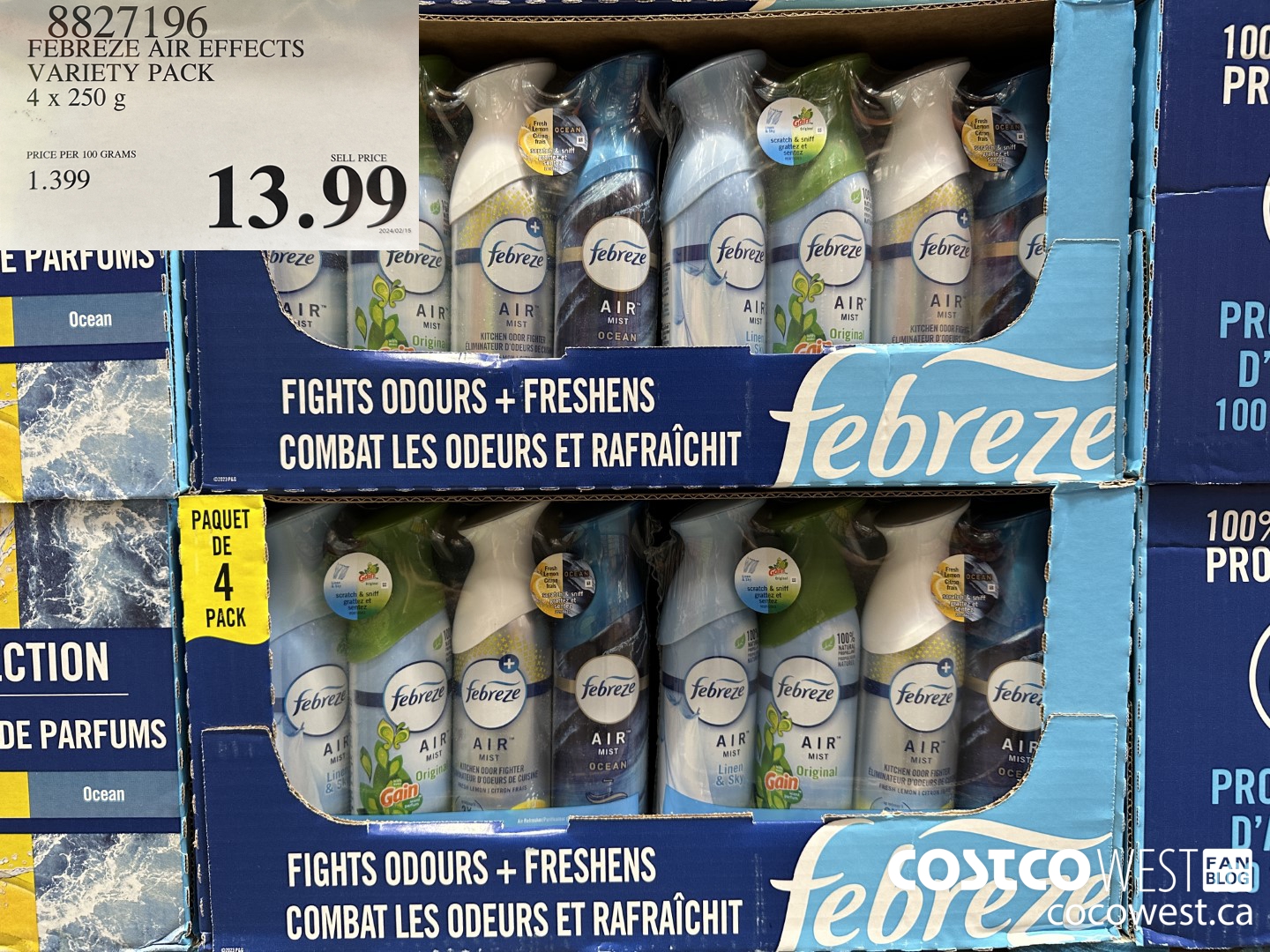 8827196 FEBREZE AIR EFFECTS VARIETY PACK 4 X 250 G $13.99