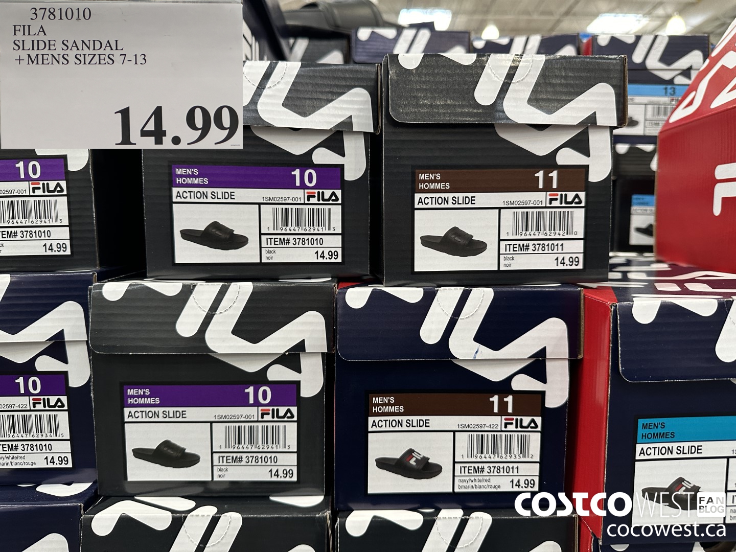 3781010 FILA SLIDE SANDAL MENS SIZES 7-13 $14.99