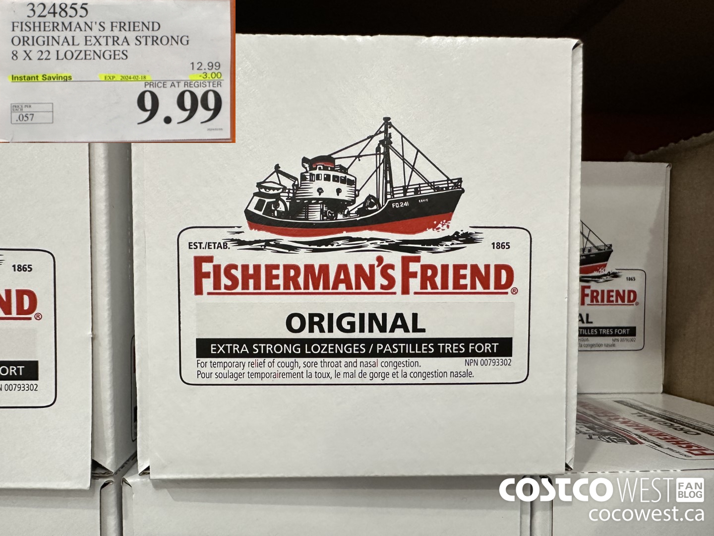 324855 FISHERMAN'S FRIEND ORIGINAL EXTRA STRONG 8 X 22 LOZENGES ($3.00 INSTANT SAVINGS EXPIRES ON 2024-02-18) $9.99