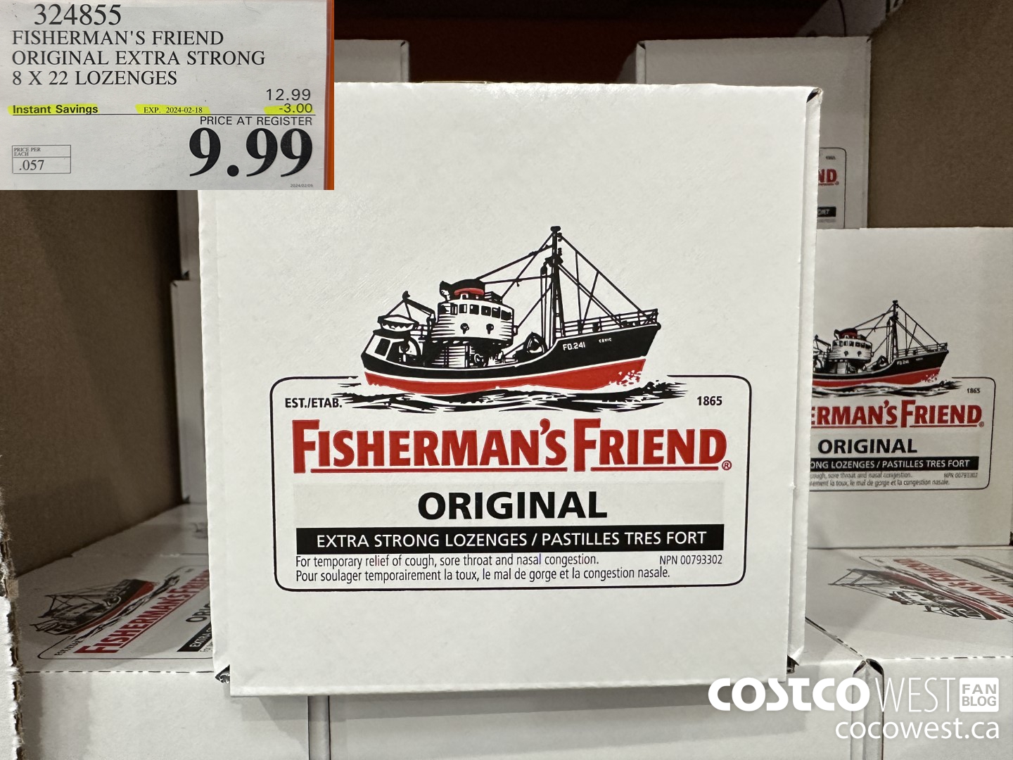 324855 FISHERMAN'S FRIEND ORIGINAL EXTRA STRONG 8 X 22 LOZENGES ($3.00 INSTANT SAVINGS EXPIRES ON 2024-02-18) $9.99