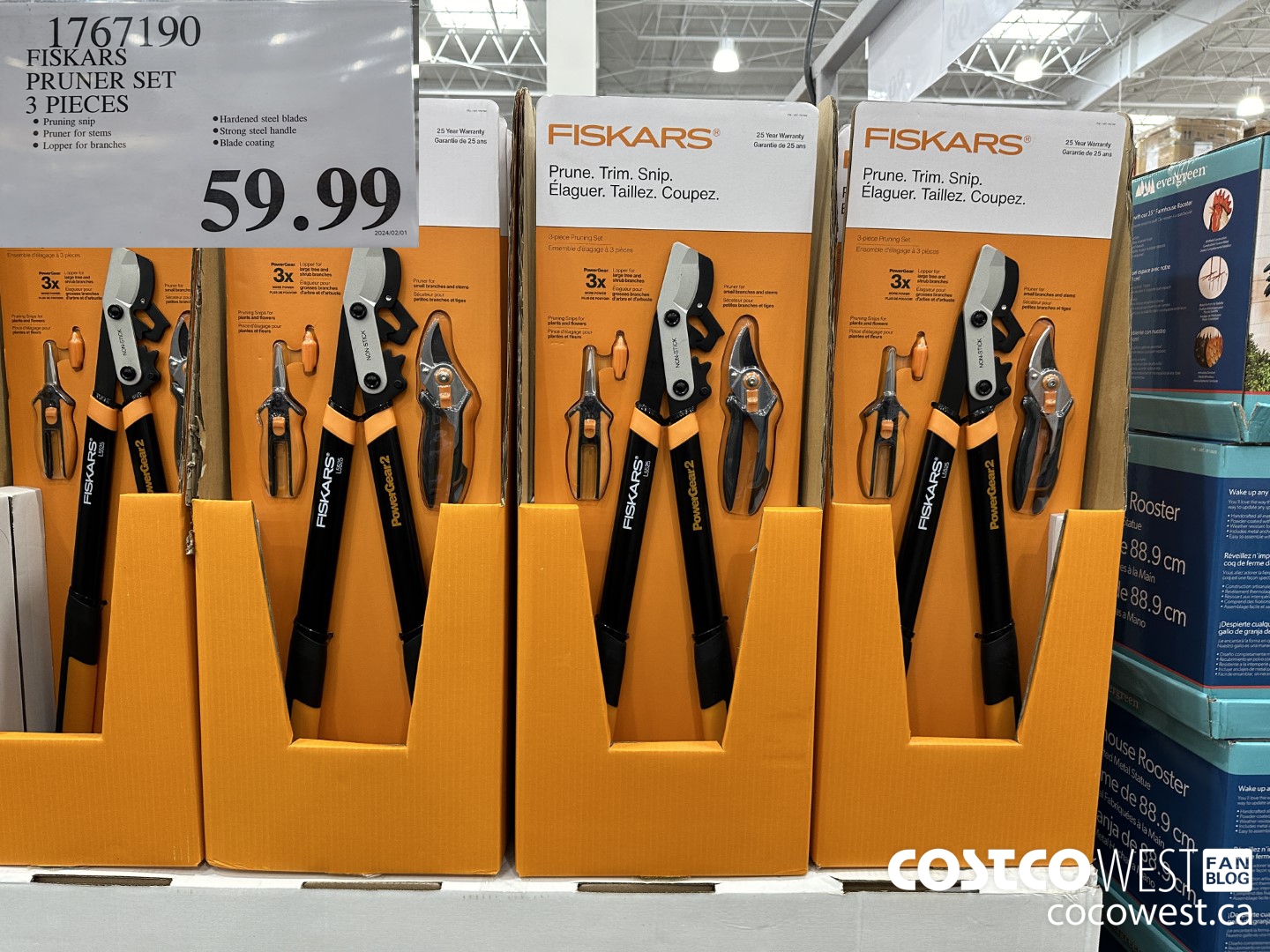 1767190 FISKARS PRUNER SET 3 PIECES $59.99