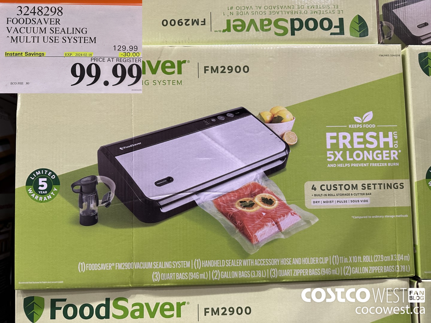 3248298 FOODSAVER VACUUM SEALING SYSTEM ($30.00 INSTANT SAVINGS EXPIRES ON 2024-02-18) $99.99