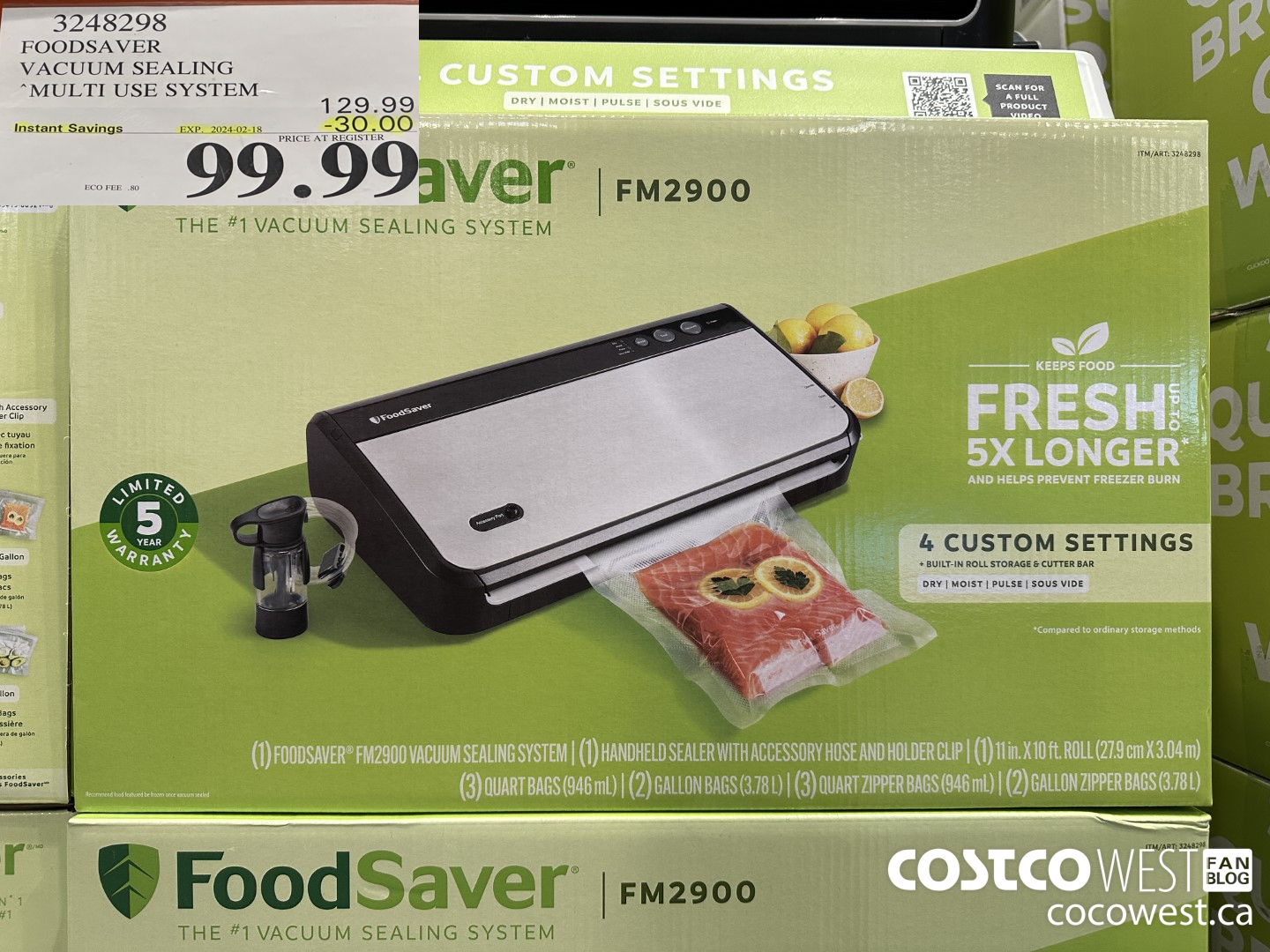 3248298 FOODSAVER VACUUM SEALING SYSTEM ($30.00 INSTANT SAVINGS EXPIRES ON 2024-02-18) $99.99