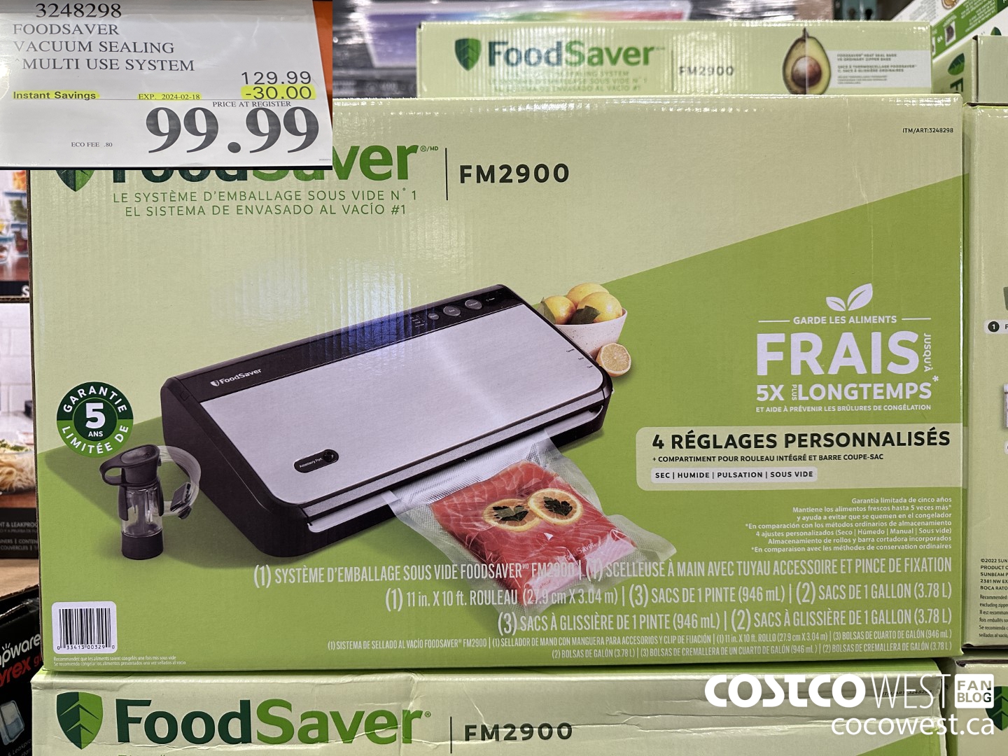3248298 FOODSAVER VACUUM SEALING SYSTEM ($30.00 INSTANT SAVINGS EXPIRES ON 2024-02-18) $99.99
