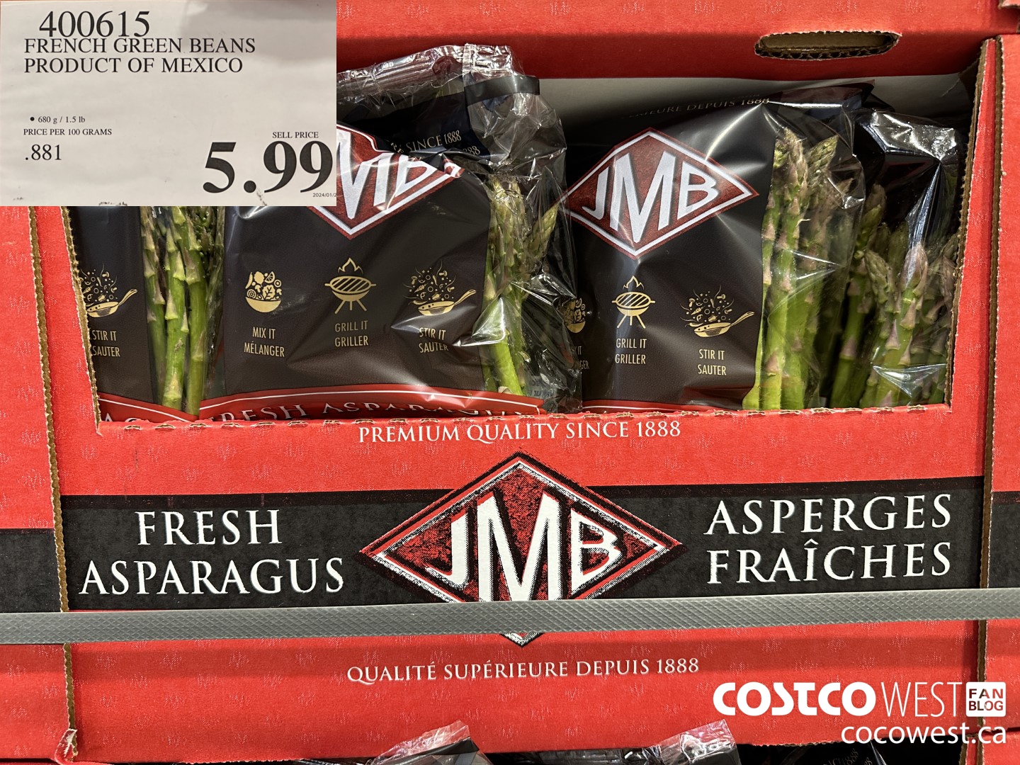 400615 FRENCH GREEN BEANS PRODUCT OF MEXICO $5.99