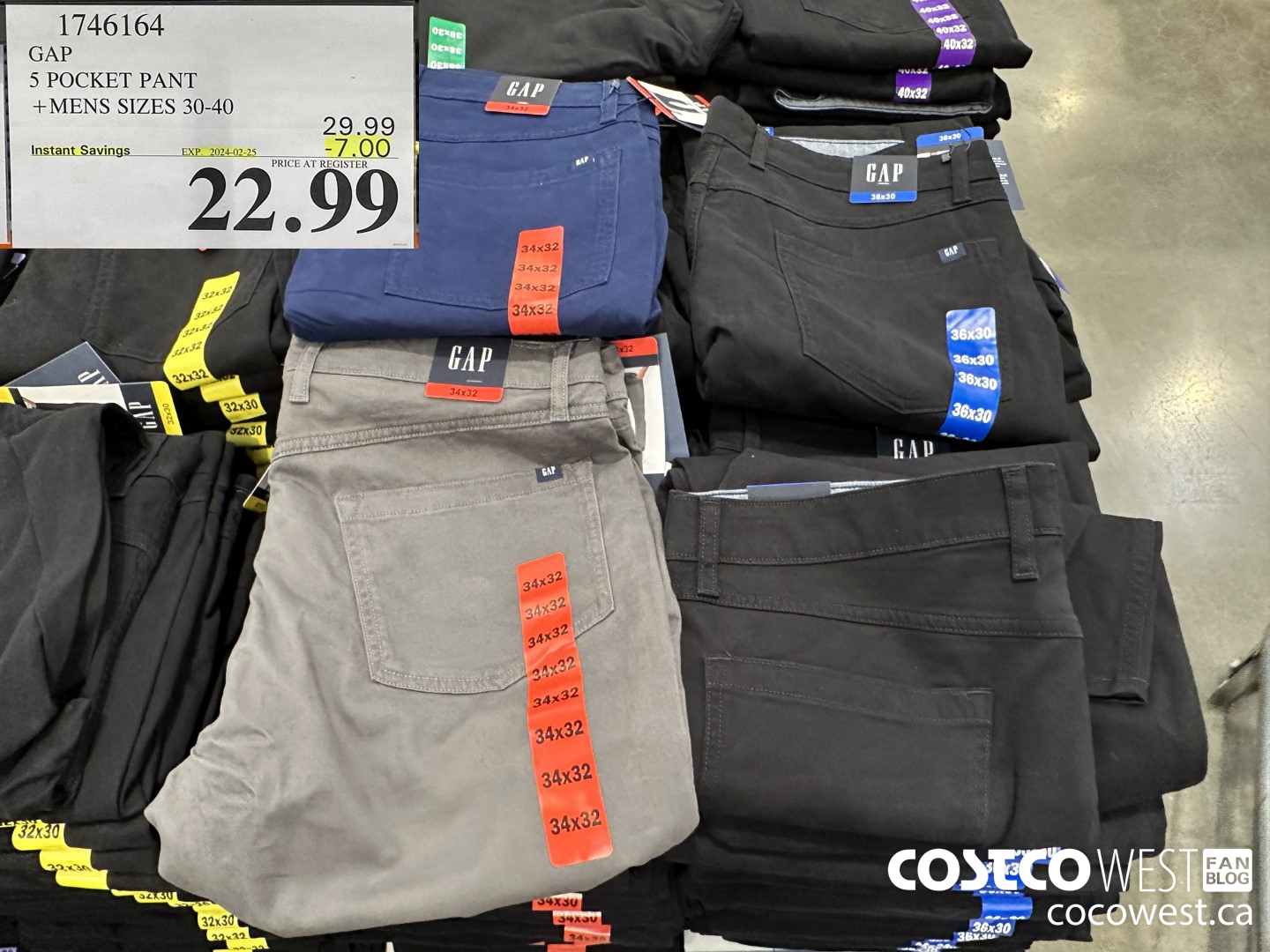 1746164 GAP 5 POCKET PANT MENS SIZES 30-40 ($7.00 INSTANT SAVINGS EXPIRES ON 2024-02-25) $22.99