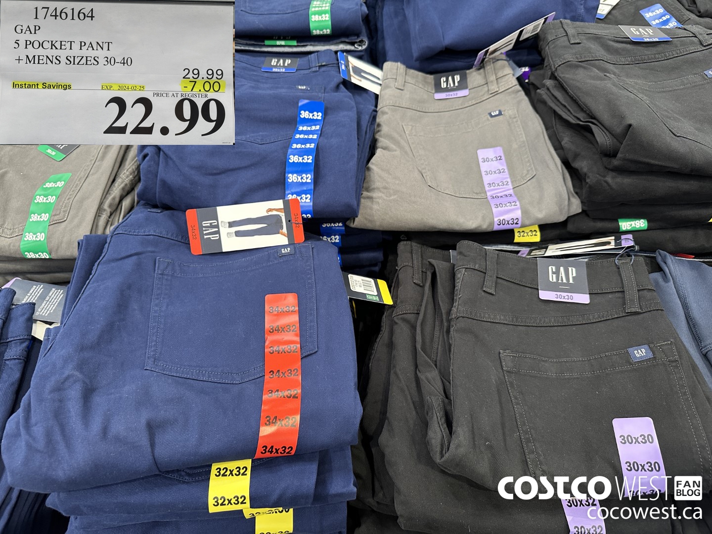 1746164 GAP 5 POCKET PANT MENS SIZES 30-40 ($7.00 INSTANT SAVINGS EXPIRES ON 2024-02-25) $22.99