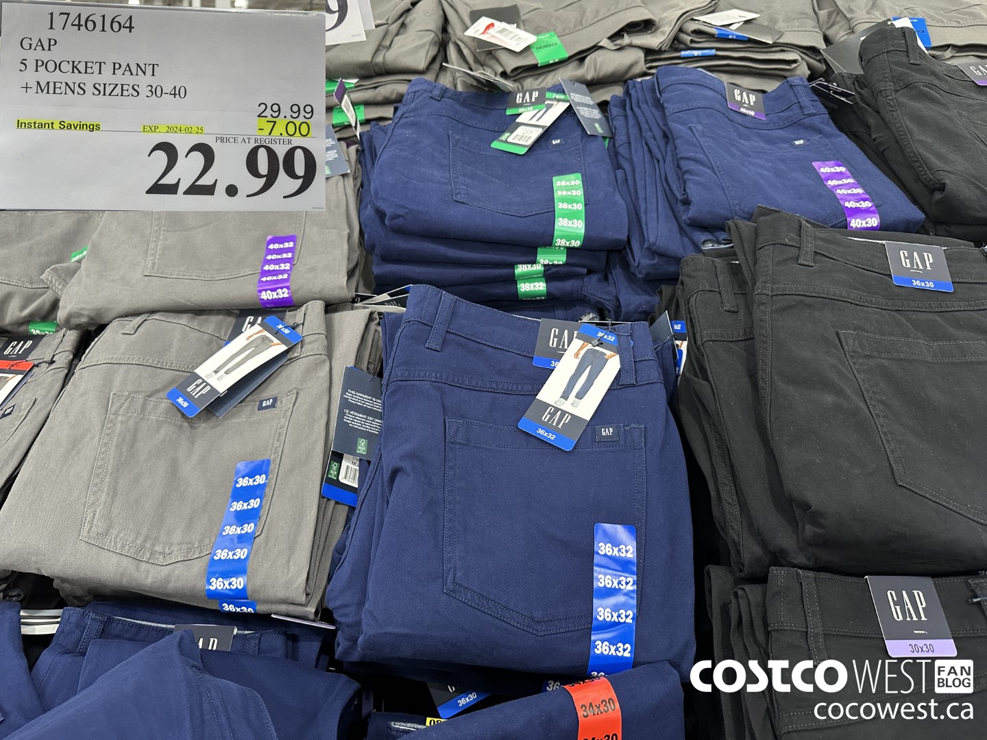 1746164 GAP 5 POCKET PANT MENS SIZES 30-40 ($7.00 INSTANT SAVINGS EXPIRES ON 2024-02-25) $22.99