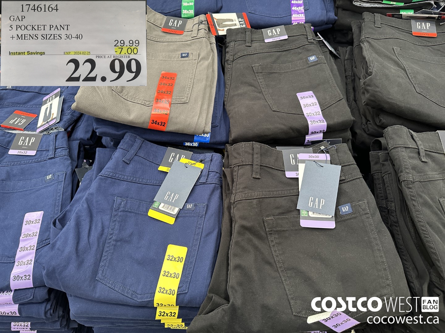 1746164 GAP 5 POCKET PANT MENS SIZES 30-40 ($7.00 INSTANT SAVINGS EXPIRES ON 2024-02-25) $22.99