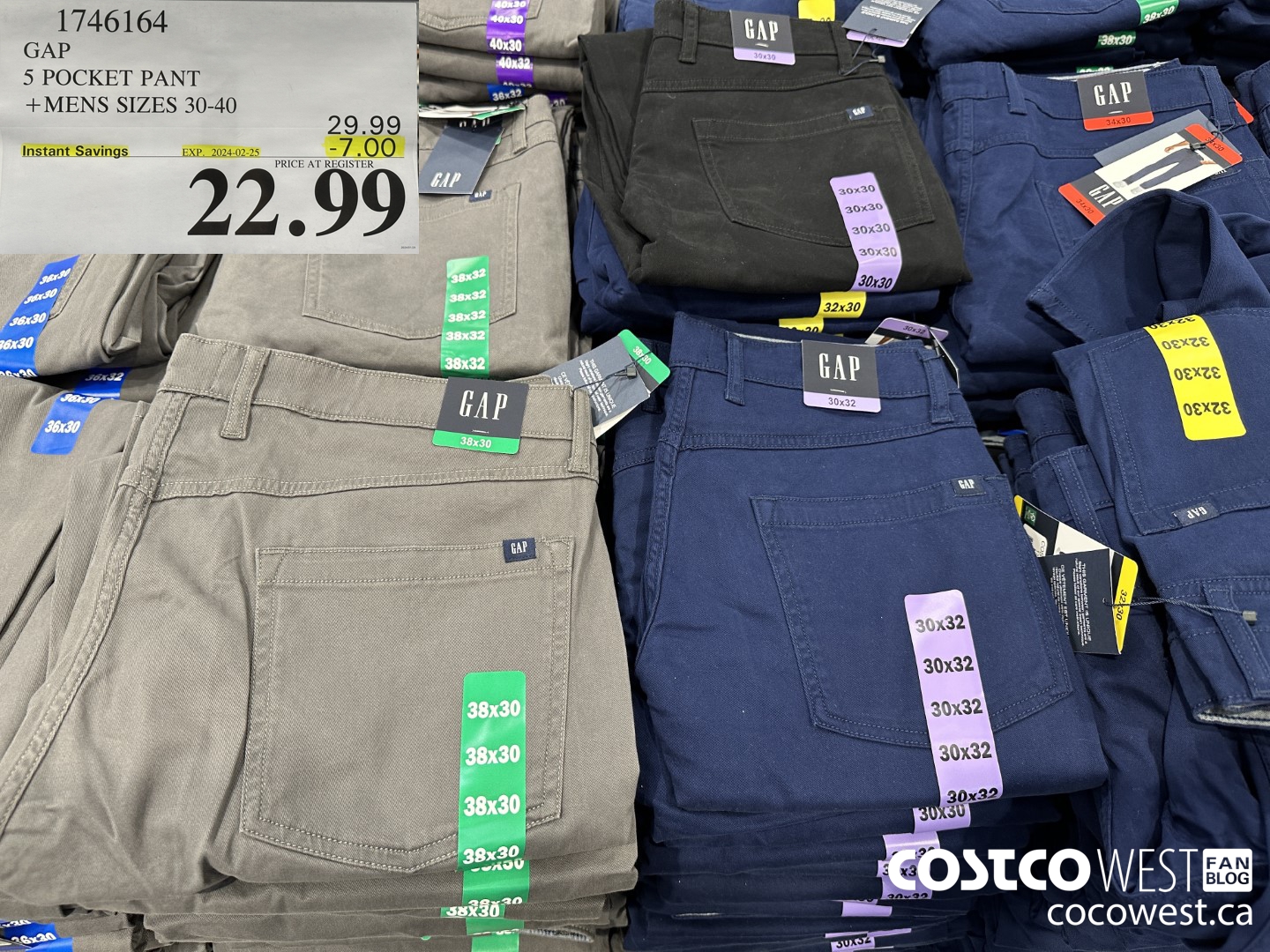 1746164 GAP 5 POCKET PANT MENS SIZES 30-40 ($7.00 INSTANT SAVINGS EXPIRES ON 2024-02-25) $22.99