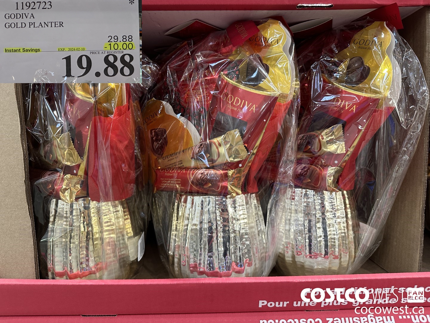 1192723 GODIVA GOLD PLANTER  $19.88