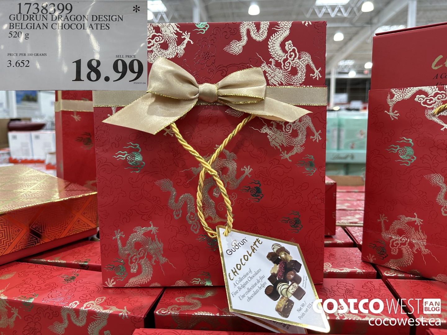 1738399 GUDRUN DRAGON DESIGN BELGIAN CHOCOLATES 520G $18.99