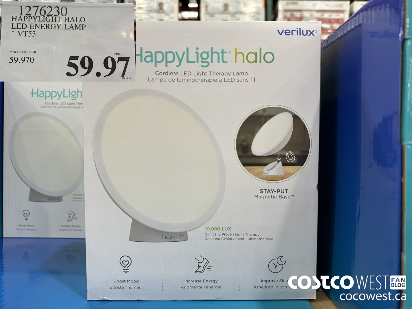 1276230 HAPPYLIGHT HALO LED ENERGY LAMP VT53 $59.97