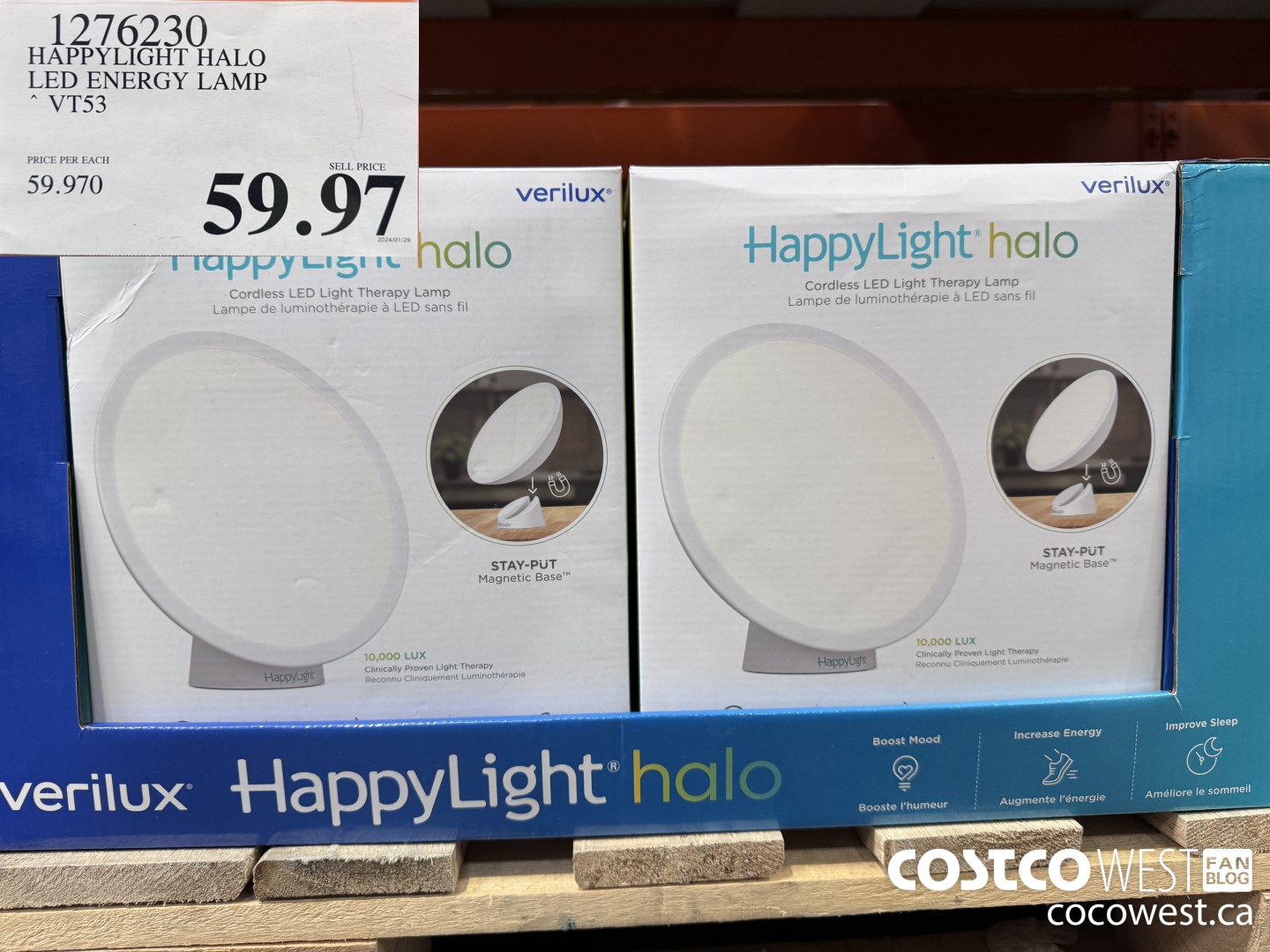1276230 HAPPYLIGHT HALO LED ENERGY LAMP VT53 $59.97