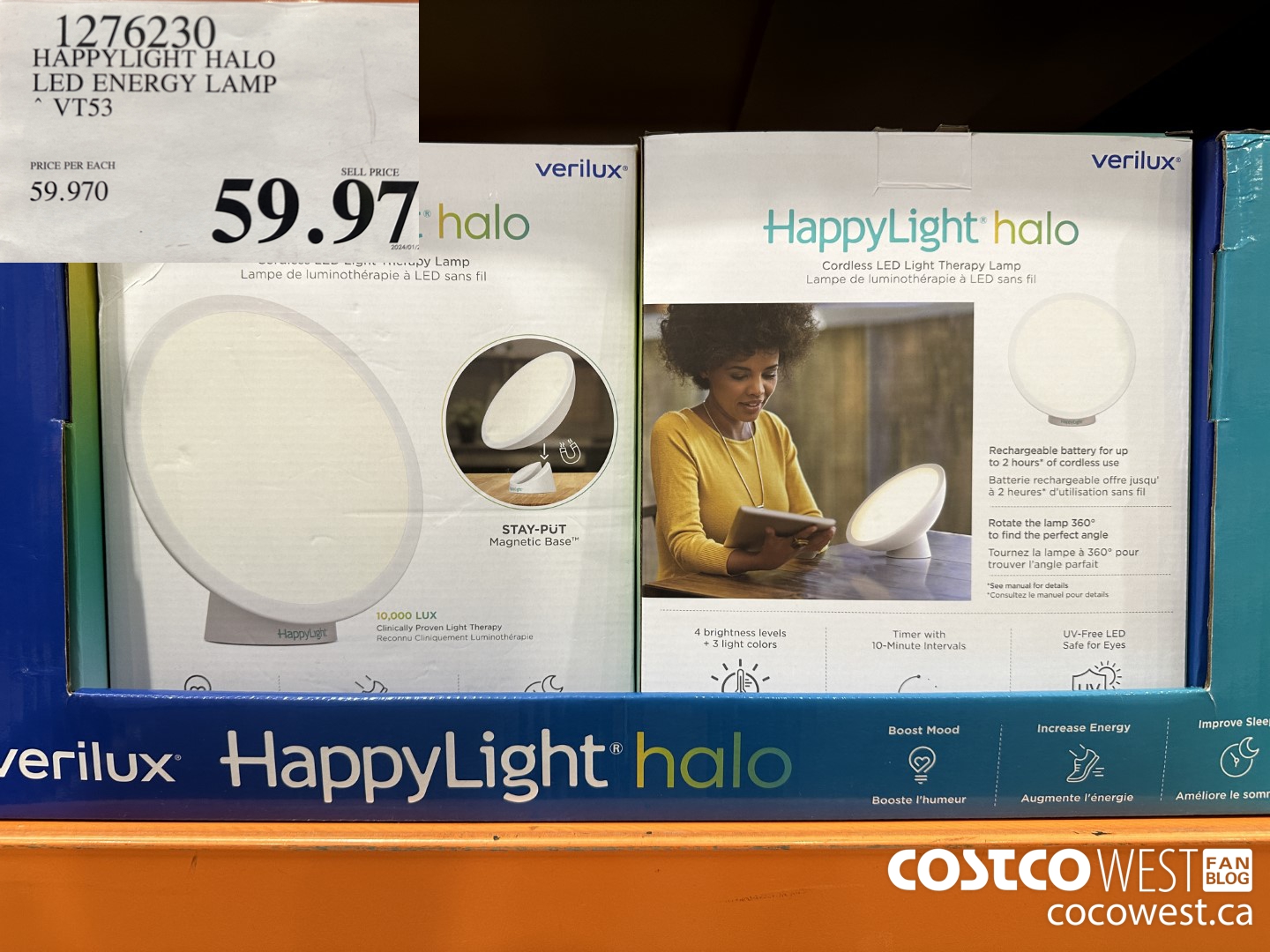 1276230 HAPPYLIGHT HALO LED ENERGY LAMP VT53 $59.97