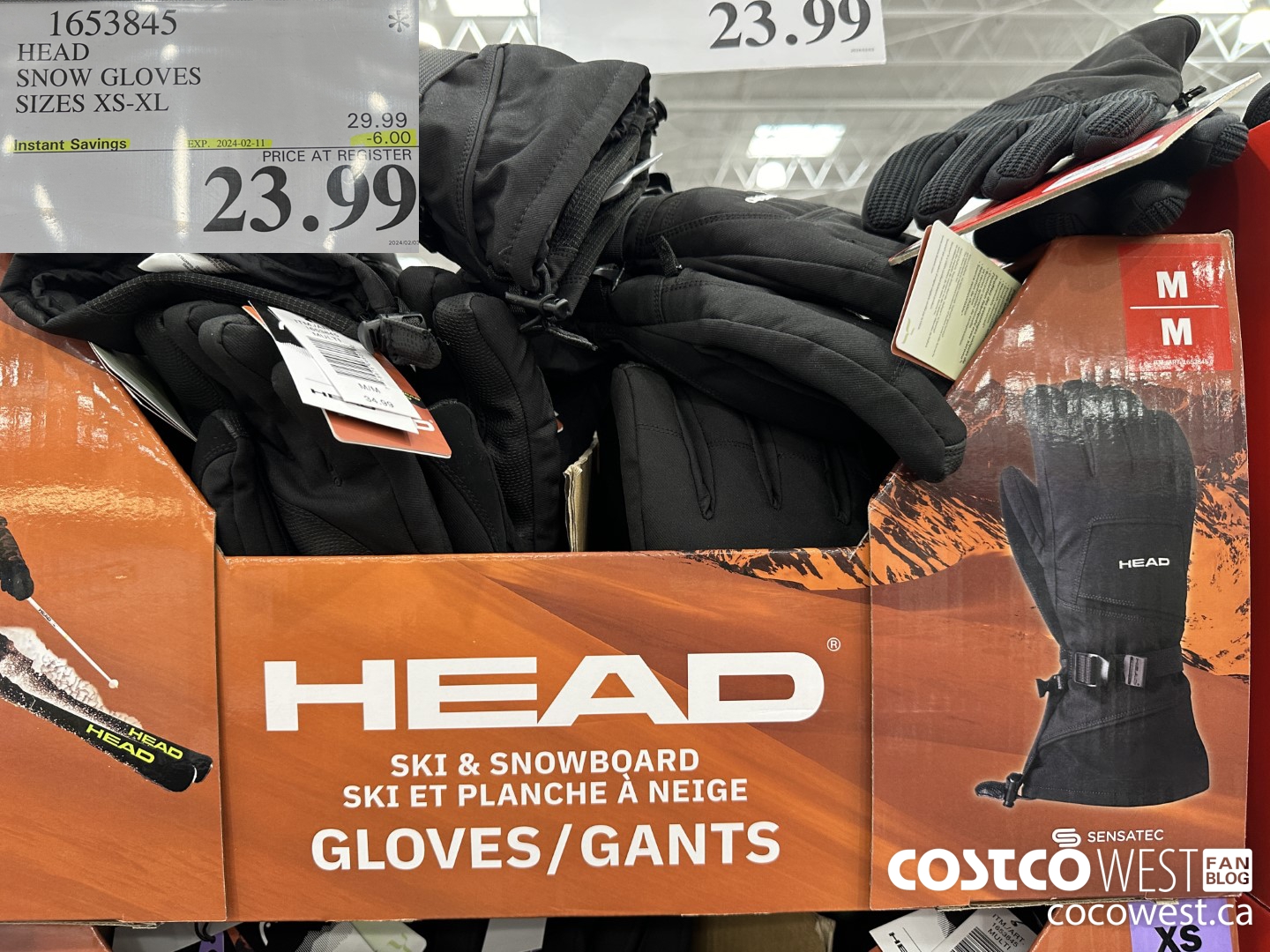 Costco Winter Seasonal 2024 Superpost Furniture Exercise Garden   HEAD SNOW GLOVES SIZES XSXL 20240205 156470 