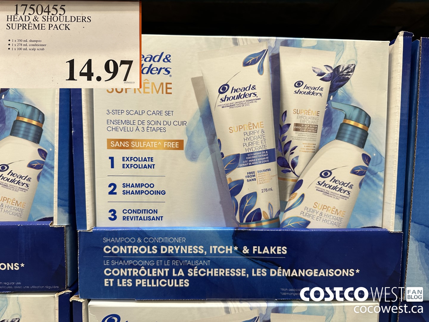 1750455 HEAD & SHOULDERS SUPREME PACK $14.97