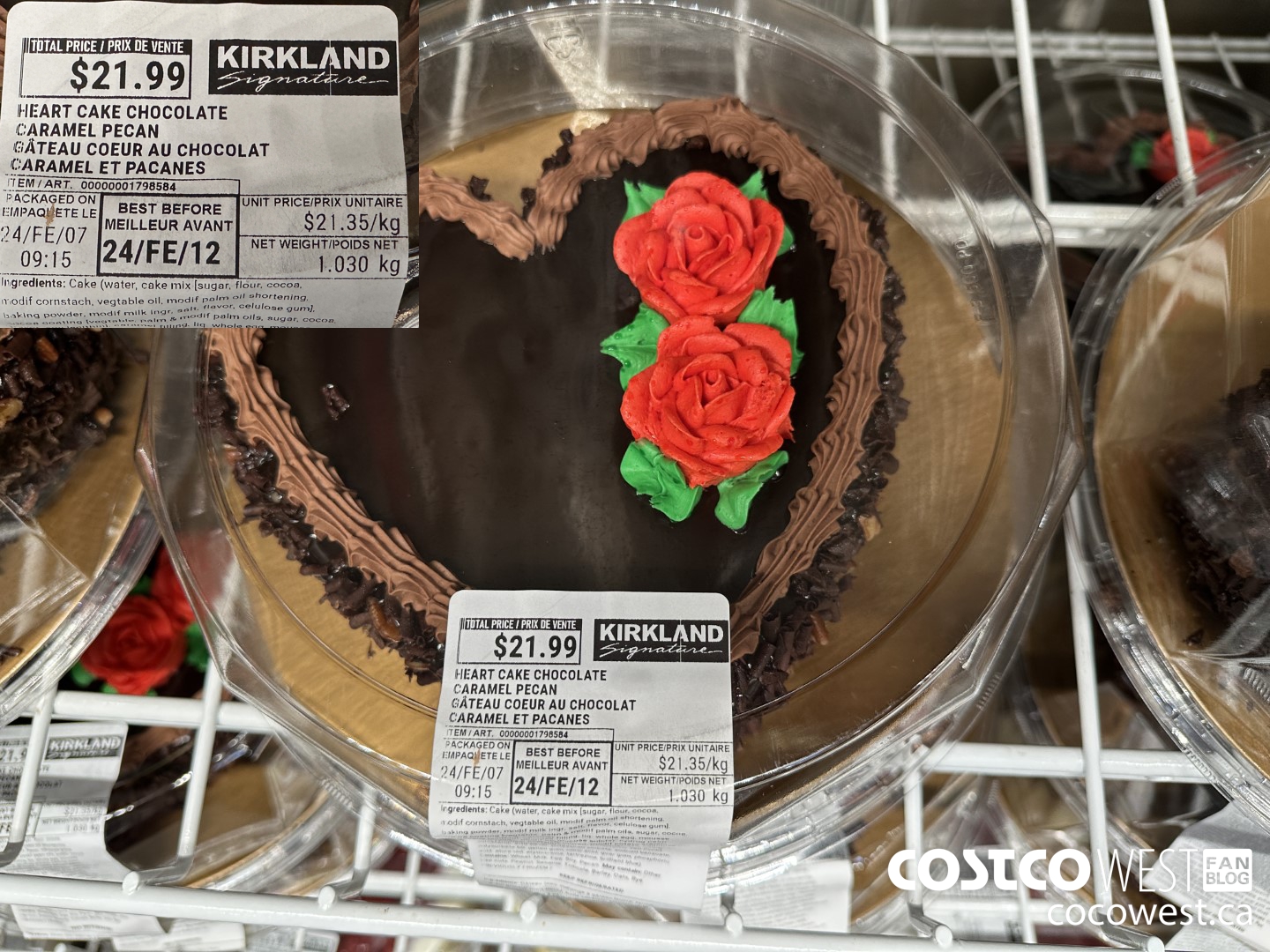 1798584 HEART CAKE CHOCOLATE CARAMEL PECAN $21.99