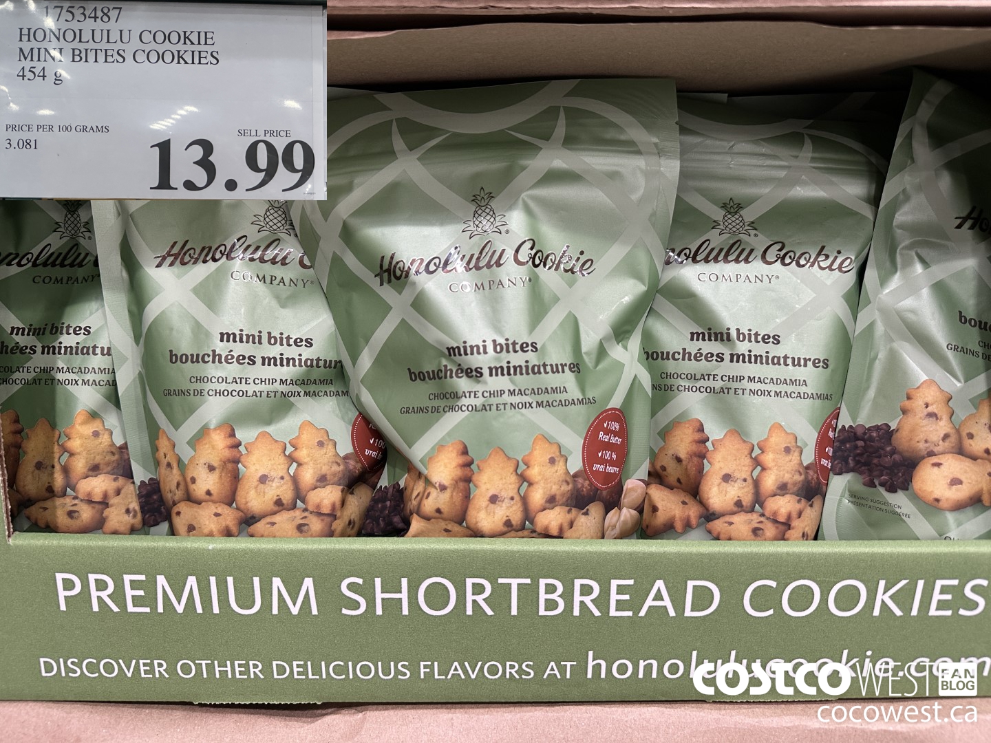 1753487 HONOLULU COOKIE MINI BITES COOKIES 454 G $13.99