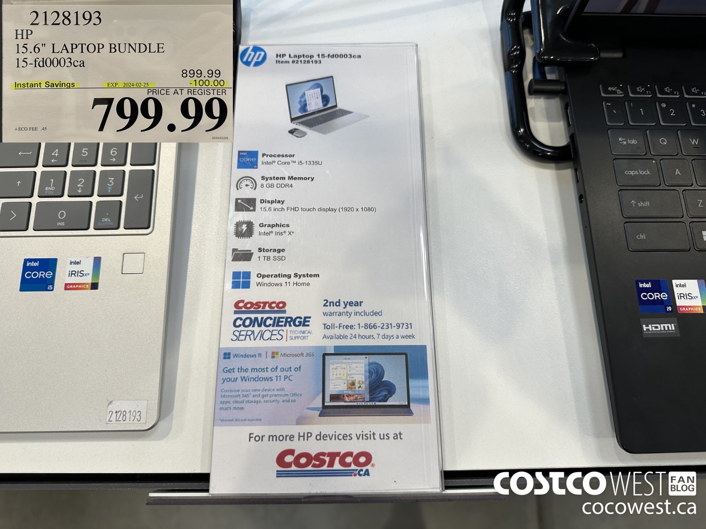 2128193 HP 15.6IN LAPTOP COMPUTER 15-FD0003CA ($100.00 INSTANT SAVINGS EXPIRES ON 2024-02-25) $799.99