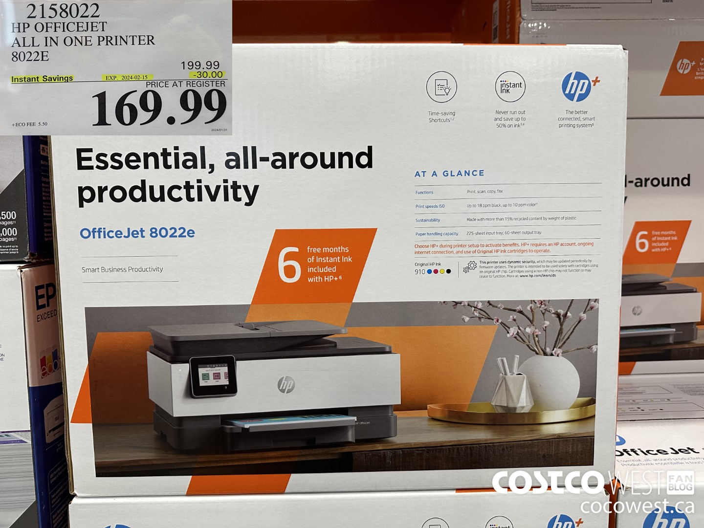 2158022 HP OFFICEJET ALL IN ONE PRINTER 8022E ($30.00 INSTANT SAVINGS EXPIRES ON 2024-02-15) $169.99