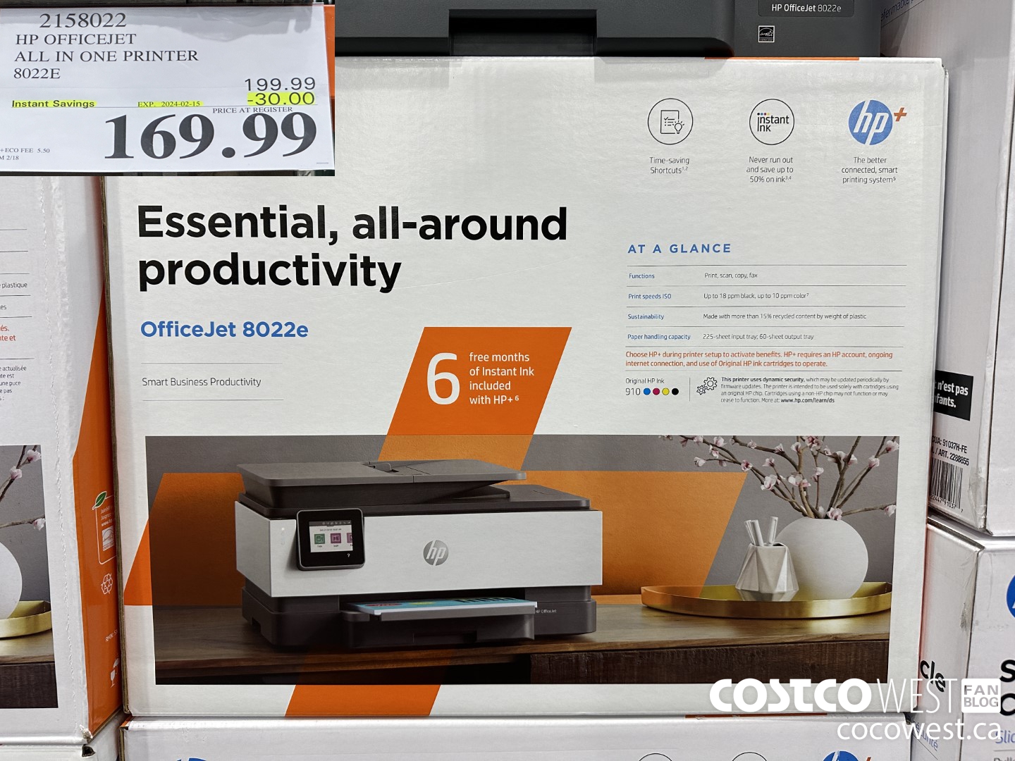 Costco Flyer Costco Sale Items For Feb 5 11 2024 For BC AB SK MB   HP OFFICEJET ALL IN ONE PRINTER 8022E 20240205 156109 