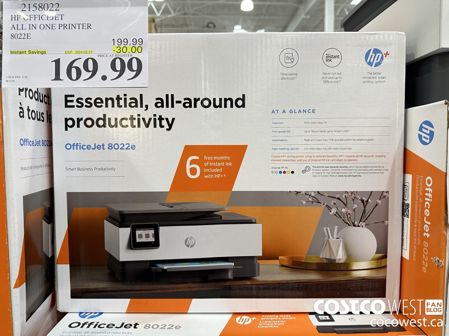 2158022 HP OFFICEJET ALL IN ONE PRINTER 8022E ($30.00 INSTANT SAVINGS EXPIRES ON 2024-02-15) $169.99