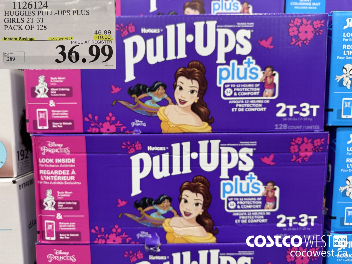 1126124 HUGGIES PULL-UPS BOYS AND GIRLS PULL-UPS TRAINING PANTS 2T-3T ($10.00 INSTANT SAVINGS EXPIRES ON 2024-02-25) $36.99