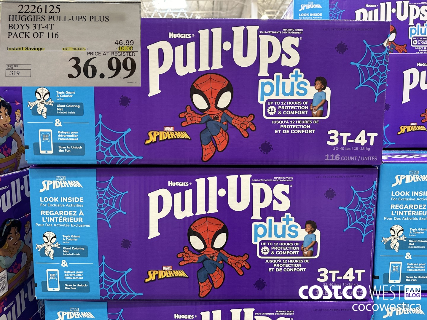 2226125 HUGGIES PULL-UPS PLUS BOYS 3T-4T PACK OF 116 ($10.00 INSTANT SAVINGS EXPIRES ON 2024-02-25) $36.99