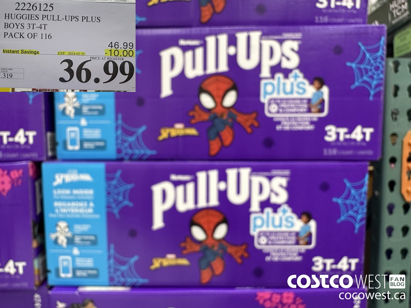 2226125 HUGGIES PULL-UPS PLUS BOYS 3T-4T PACK OF 116 ($10.00 INSTANT SAVINGS EXPIRES ON 2024-02-25) $36.99