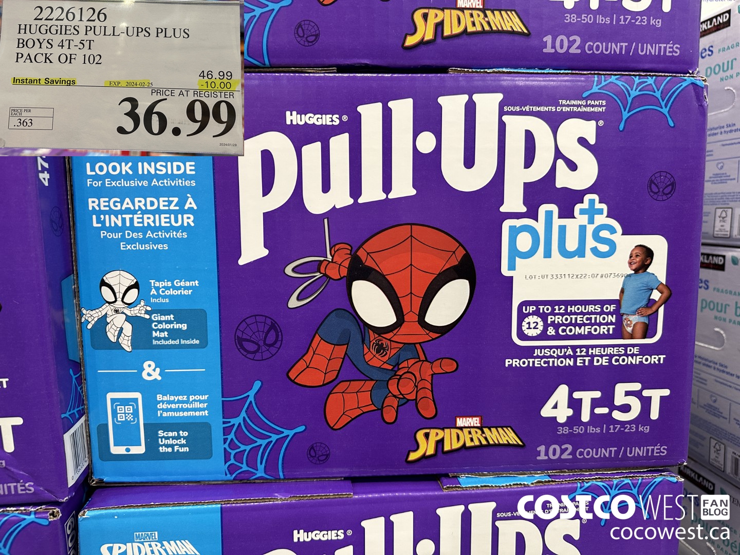 2226126 HUGGIES PULL-UPS PLUS BOYS 4T-5T PACK OF 102 ($10.00 INSTANT SAVINGS EXPIRES ON 2024-02-25) $36.99