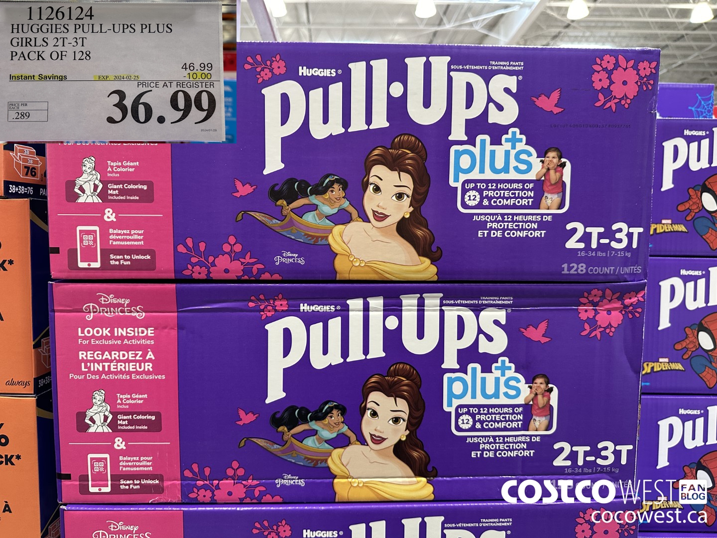 1126124 HUGGIES PULL-UPS PLUS GIRLS 2T-3T PACK OF 128 ($10.00 INSTANT SAVINGS EXPIRES ON 2024-02-25) $36.99