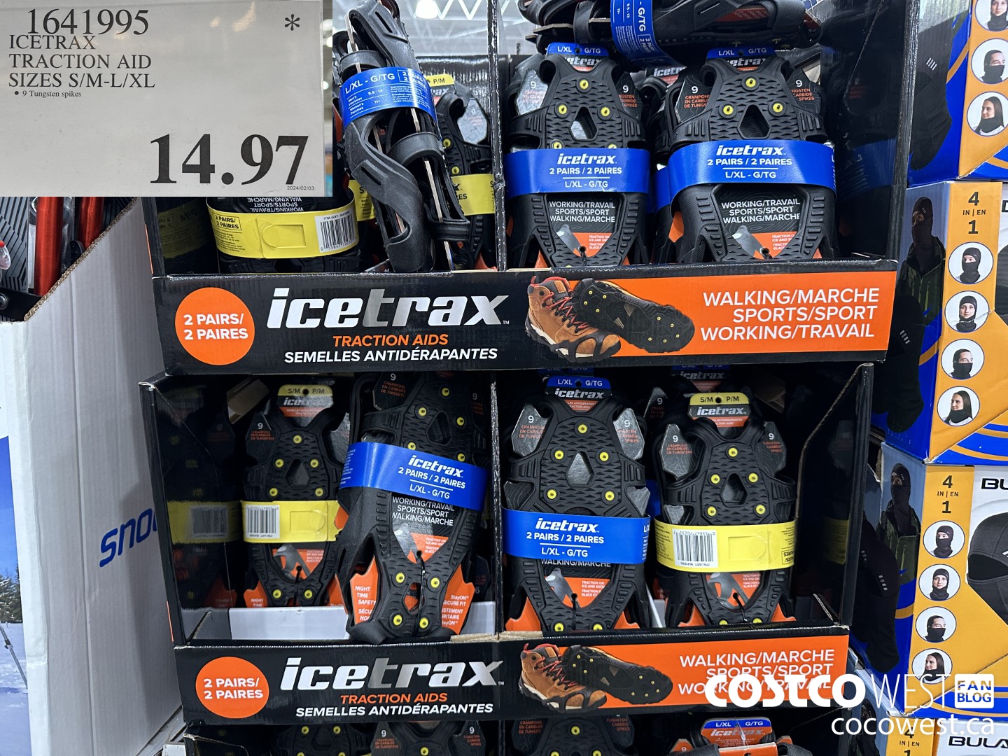 1641995 ICETRAX TRACTION AID SIZES S/M-L/XL $14.97