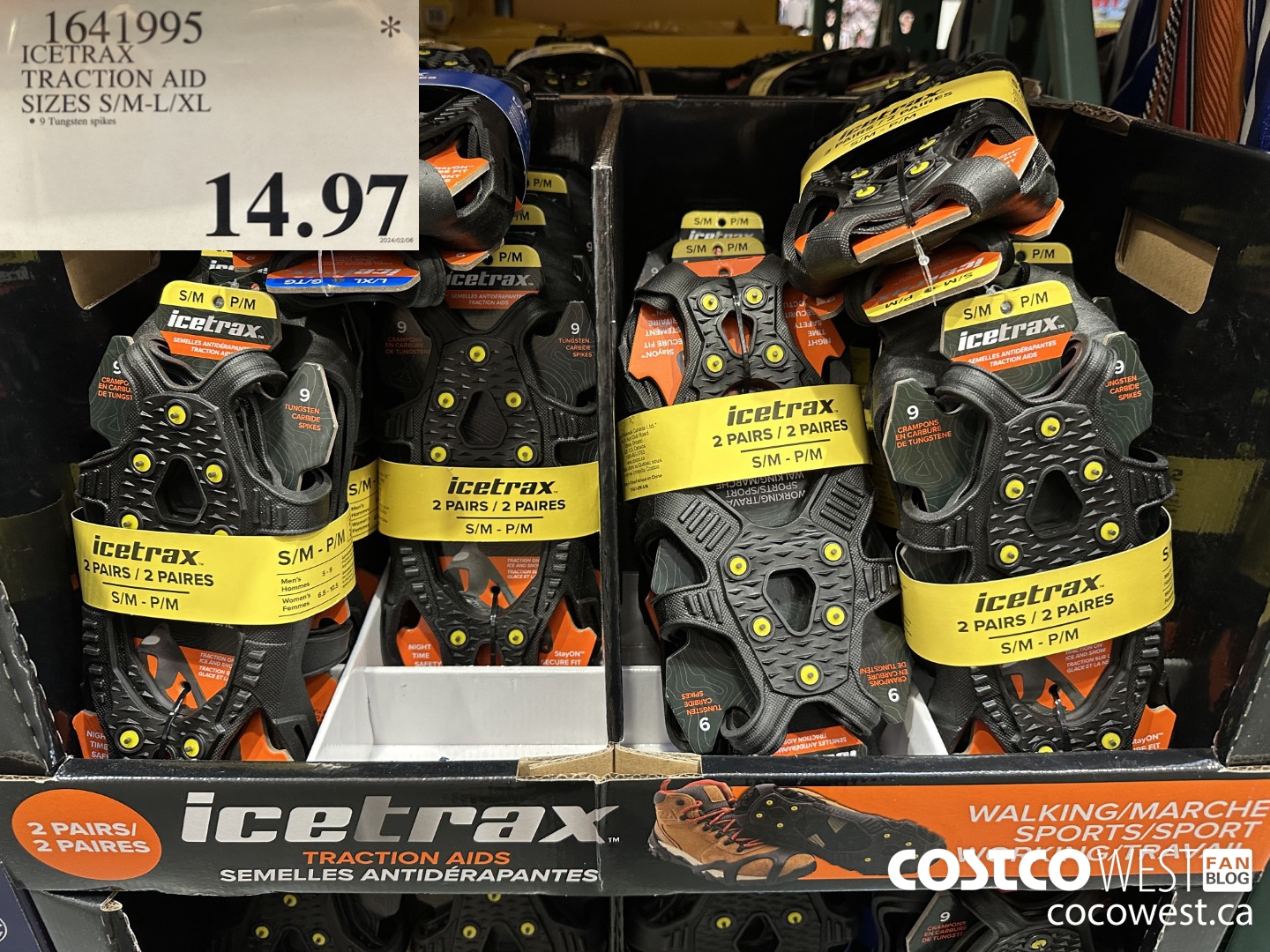 1641995 ICETRAX TRACTION AID SIZES S/M-L/XL $14.97